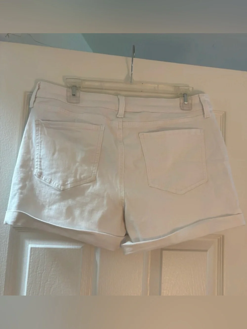 SO Brand White Denim Midi Shorts